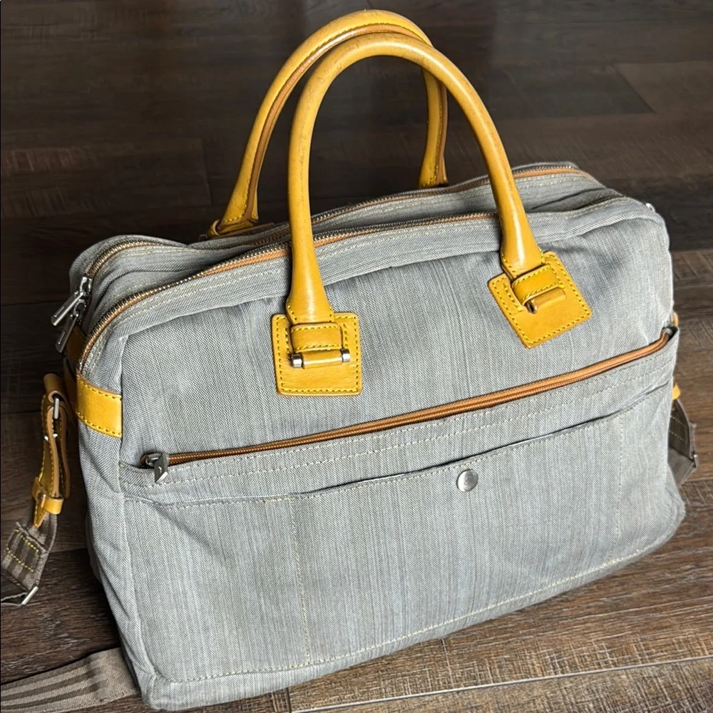 Paul Smith woven mustard designer bag